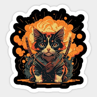 ninja cat Sticker